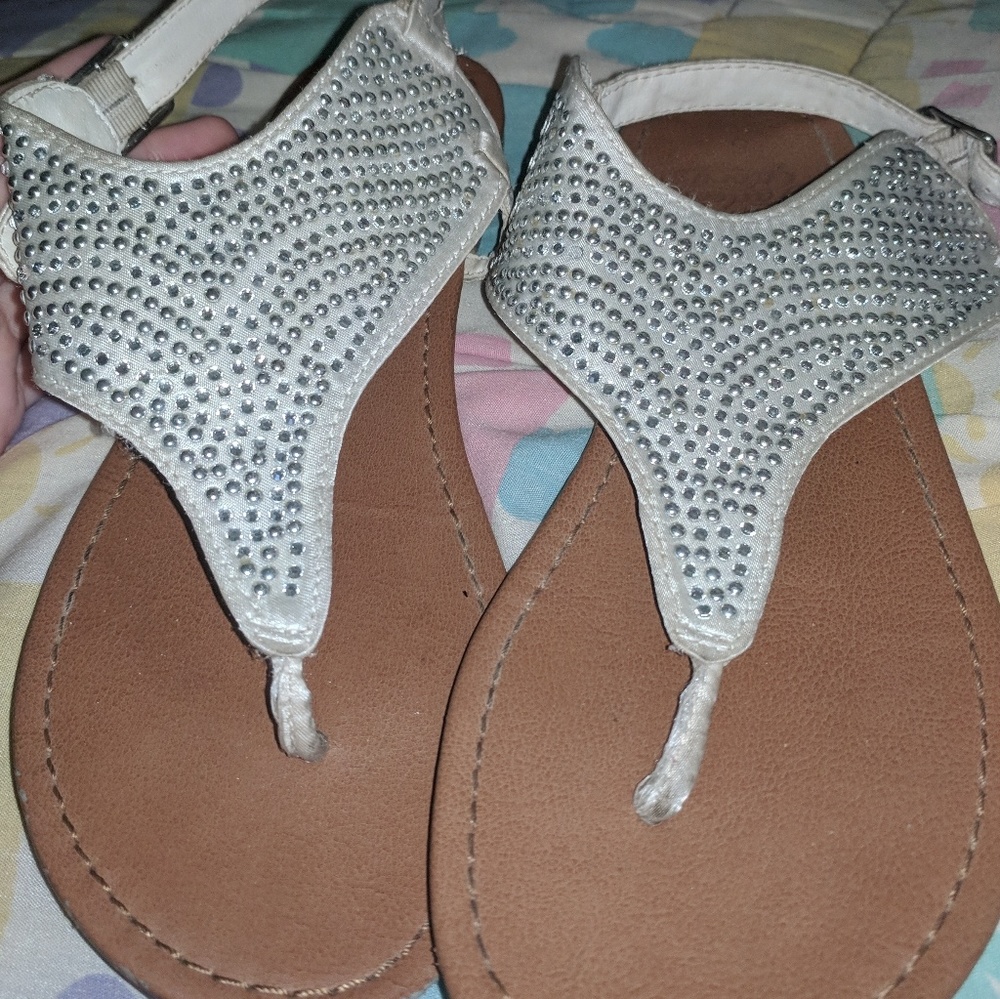 White sandals
